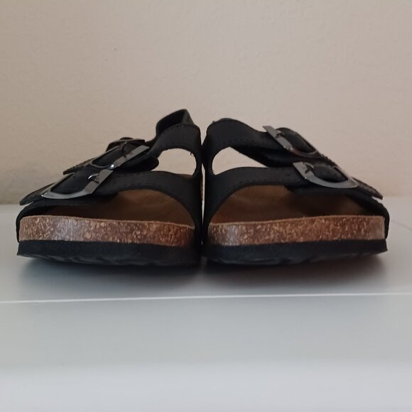 EUC Men's Bos. & Co. "Indiana" Black Leather Buckle Sandals, Size 10 (EUR 43) - Picture 8 of 11